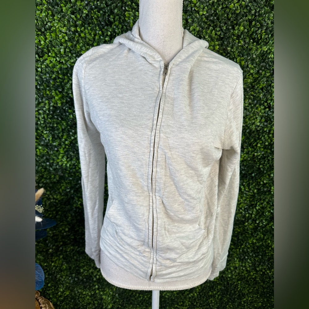 Monrow Heather Gray‎ zip up Hoodie